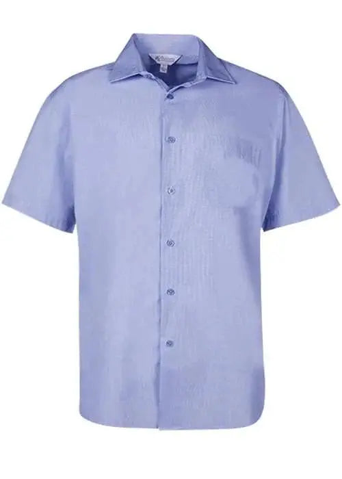 Aussie Pacific Grange Men's Short Sleeve Shirt 1902s Corporate Wear Aussie Pacific Mid Blue XXS